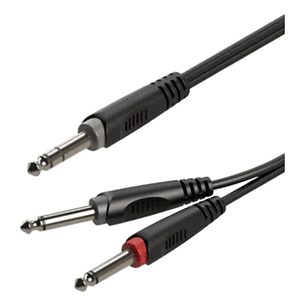 Cable De Audio Jack Stereo 6.3mm A 2 Jack 6.3 Mono
