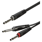 Cable De Audio Jack Stereo 6.3mm A 2 Jack 6.3 Mono - Miniatura 1