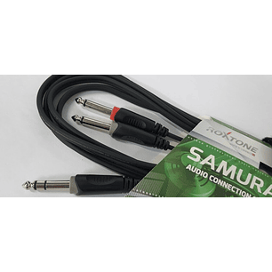 Cable De Audio Jack Stereo 6.3mm A 2 Jack 6.3 Mono