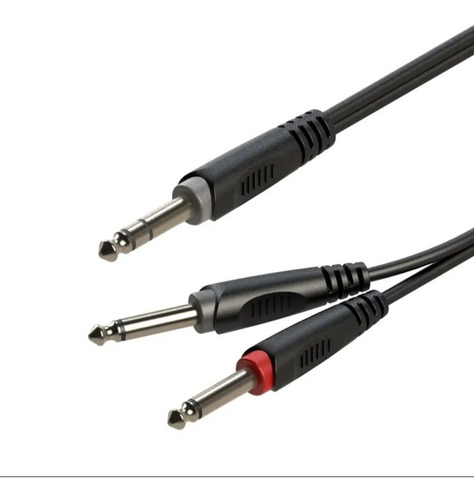 Cable De Audio Jack Stereo 6.3mm A 2 Jack 6.3 Mono 3