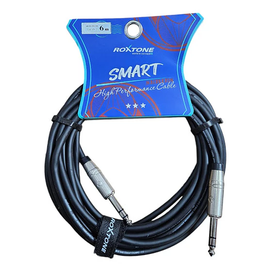 Cable Plug 6,3mm Macho A Macho 6 Metros Stereo Roxtone 1