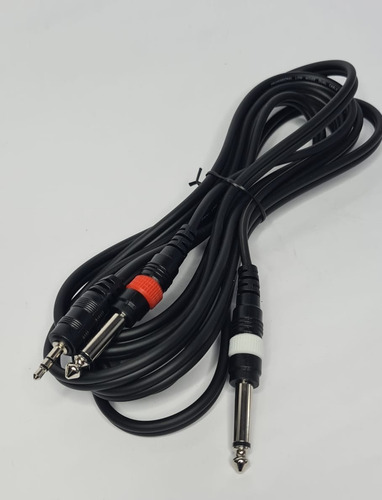 Cable De Audio Plug 3.5 A 2 Plug 6.3 1