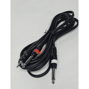 Cable De Audio Plug 3.5 A 2 Plug 6.3