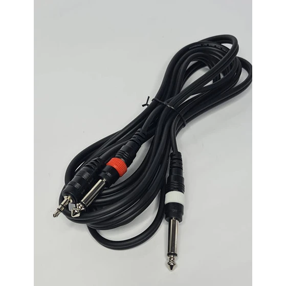 Cable De Audio Plug 3.5 A 2 Plug 6.3 1