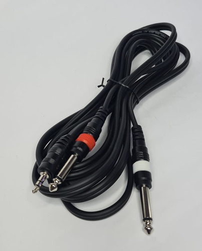 Cable De Audio Plug 3.5 A 2 Plug 6.3 2