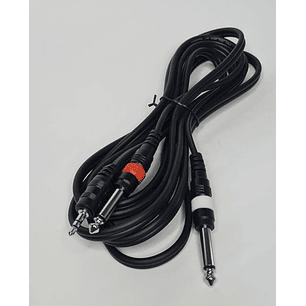 Cable De Audio Plug 3.5 A 2 Plug 6.3