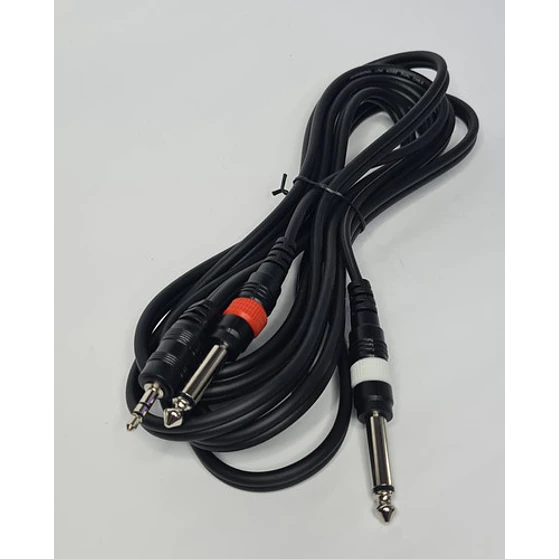 Cable De Audio Plug 3.5 A 2 Plug 6.3 2