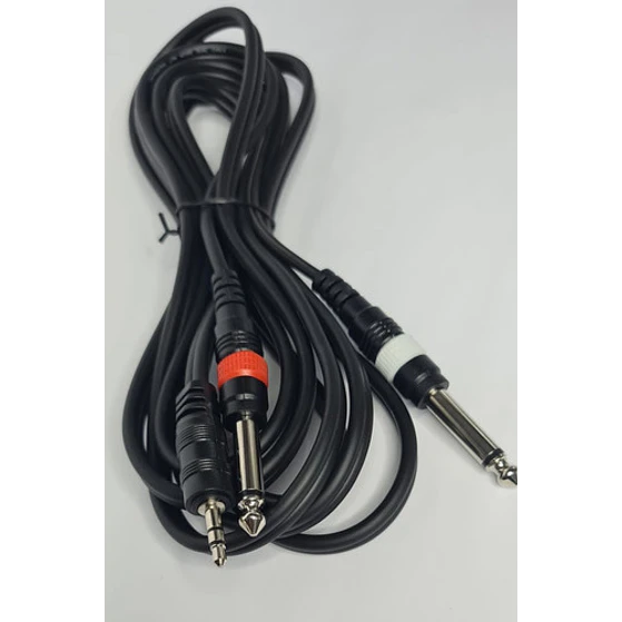 Cable De Audio Plug 3.5 A 2 Plug 6.3 3