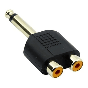 Adaptador De Audio 2 Rca  A Plug Jack 6.3