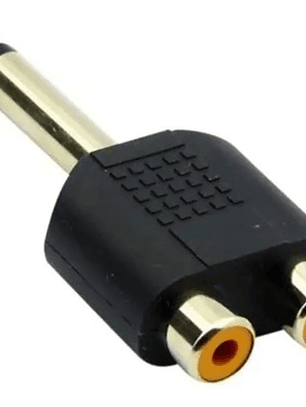 Adaptador De Audio 2 Rca  A Plug Jack 6.3