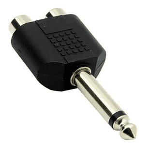 Adaptador De Audio 2 Rca  A Plug Jack 6.3