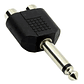 Adaptador De Audio 2 Rca  A Plug Jack 6.3 - Miniatura 2