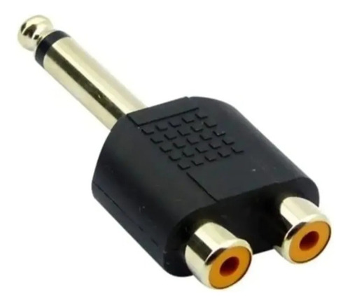 Adaptador De Audio 2 Rca  A Plug Jack 6.3 3