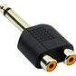 Adaptador De Audio 2 Rca  A Plug Jack 6.3 - Miniatura 3