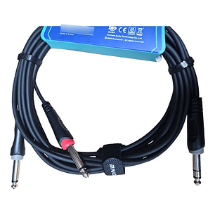 Cable De Audio Profesional Plug 6.3 Stereo A 2 6.3 Mono 