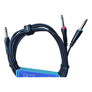 Cable De Audio Profesional Plug 6.3 Stereo A 2 6.3 Mono 