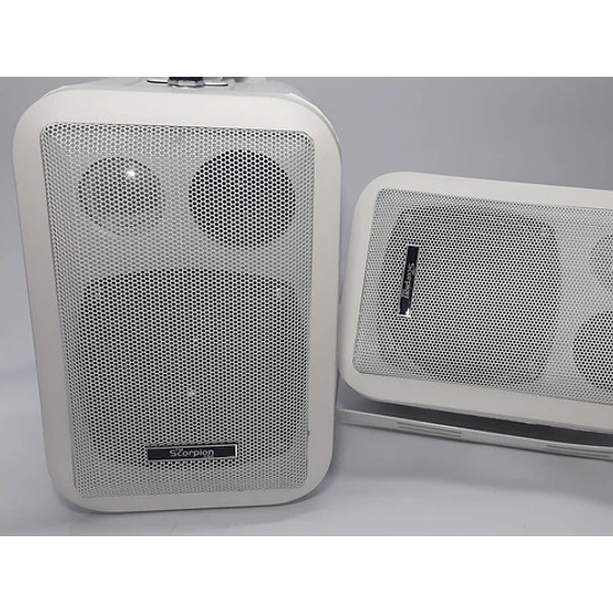Parlantes Ambientales Scorpion Par Blanco 4