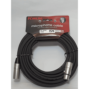 Cable Micrófono Kirlin 15 Mtrs Xlr/xlr
