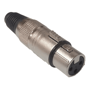 Conector Xlr Canon Hembra Metálico Volante