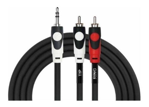 Cable De Audio 3,5 Stereo A 2 Plug Rca 3 Metros. Kirlin 1