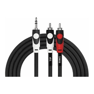 Cable De Audio 3,5 Stereo A 2 Plug Rca 3 Metros. Kirlin