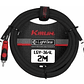 Cable De Audio 3,5 Stereo A 2 Plug Rca 3 Metros. Kirlin - Miniatura 2