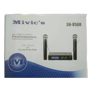 Micrófono Doble Inalámbrico Vhf Mivic's