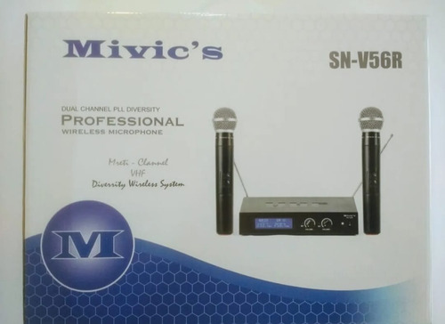 Micrófono Doble Inalámbrico Vhf Mivic's 2