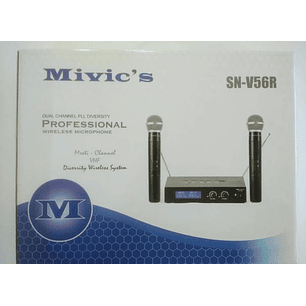 Micrófono Doble Inalámbrico Vhf Mivic's