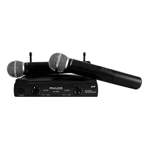 Micrófono Doble Inalámbrico Uhf Philco