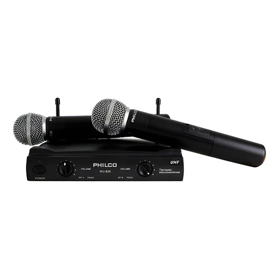 Micrófono Doble Inalámbrico Uhf Philco 1