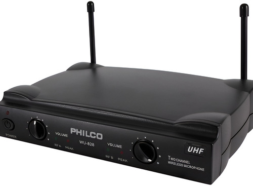 Micrófono Doble Inalámbrico Uhf Philco 2