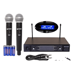 Microfono Inalámbrico De Mano Doble Gemini Uhf Guh-2000
