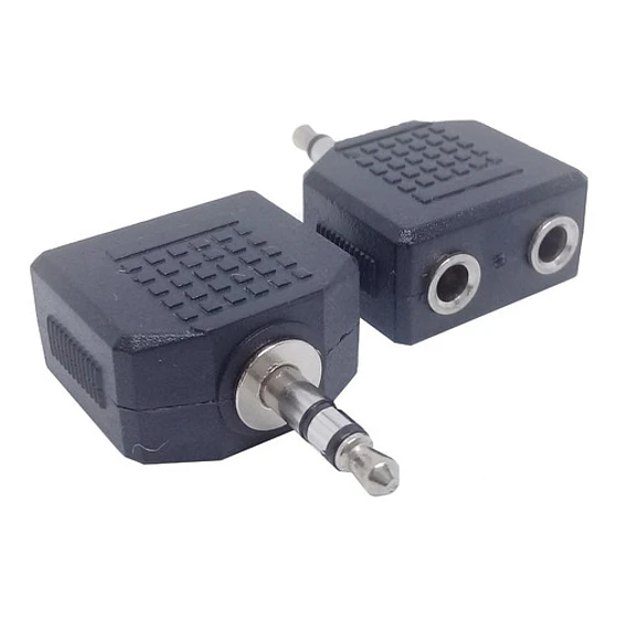 Adaptador 3.5 Macho A Doble 3.5 Hembra Copla 2