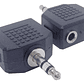 Adaptador 3.5 Macho A Doble 3.5 Hembra Copla - Miniatura 2