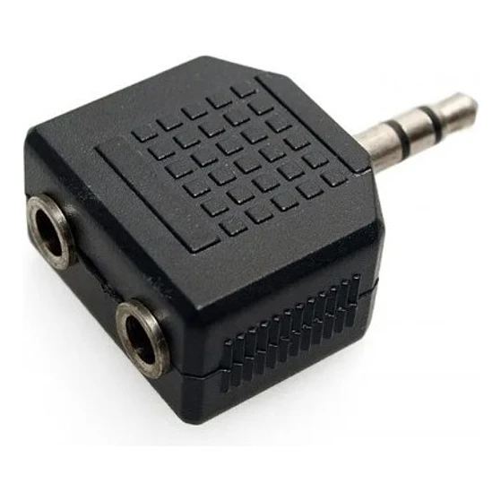 Adaptador 3.5 Macho A Doble 3.5 Hembra Copla 3