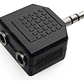 Adaptador 3.5 Macho A Doble 3.5 Hembra Copla - Miniatura 3