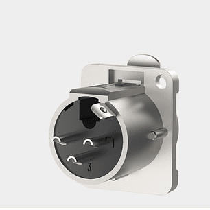 Conector Xlr / Canon Hembra Chasis Roxtone 