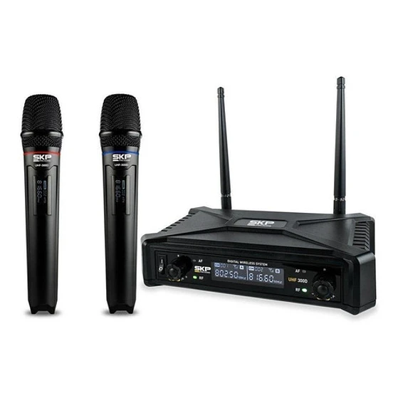 Micrófonos Skp Pro Audio Uhf-300d Negros 1