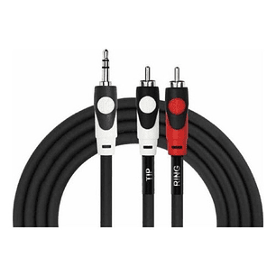 Cable De Audio 3,5 Stereo A 2 Plug Rca 2 Metros. Kirlin
