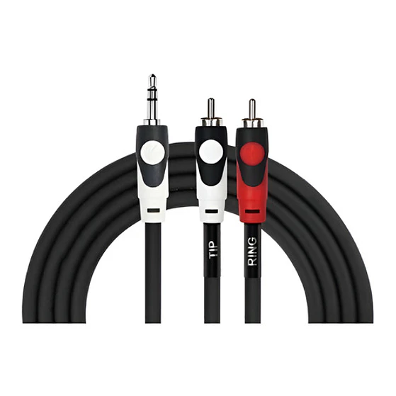 Cable De Audio 3,5 Stereo A 2 Plug Rca 3 Metros. Kirlin 1