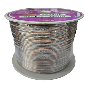 Cable Parlante Transparente 2x24 Awg 100 Mt