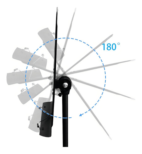 Atril Partitura Tripode De Alta Calidad Altura Regulable D Color Negro G-5 P-2 5