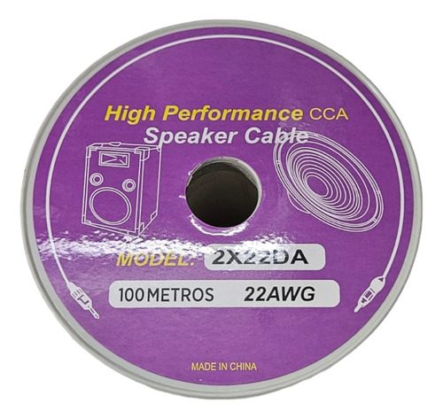 Cable De Parlante Transparente 2x22 Awg 100 Mt  2