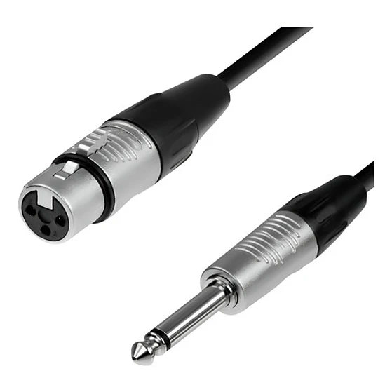 Cable Xlr Hembra A Plug 6.3 Mono, 3 Mts, Negro 1