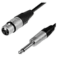 Cable Xlr Hembra A Plug 6.3 Mono, 3 Mts, Negro - Miniatura 1