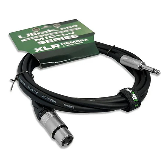 Cable Xlr Hembra A Plug 6.3 Mono, 3 Mts, Negro 2