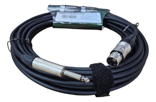 Cable Xlr Hembra A Plug 6.3 Mono, 3 Mts, Negro 3