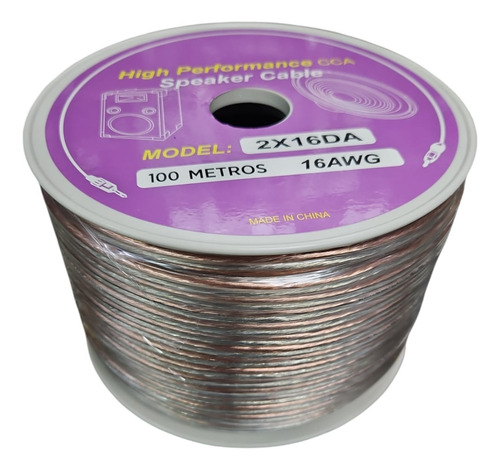 Cable De Parlante 2x16 Transparente 100 Mt 1