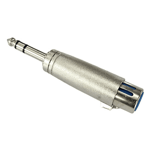 Adaptador Copla Canon Xlr Hembra A Plug Jack 6.3 Stereo